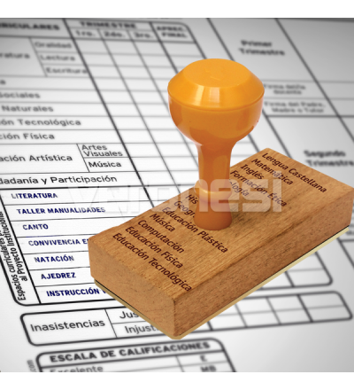 Sello Madera C/materias