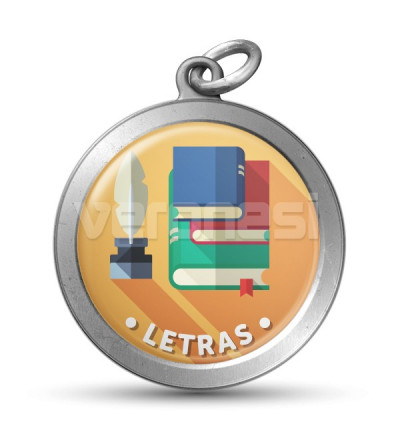 Medalla Resinada Letras 32 Mm