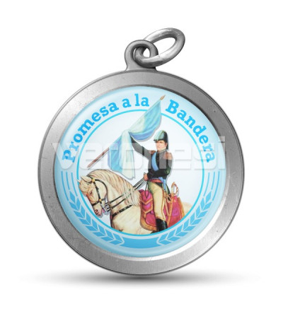 Medalla Resinada Promesa Bandera 32 Mm