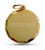 Medalla Alpaca Facetada Dorada 21 mm