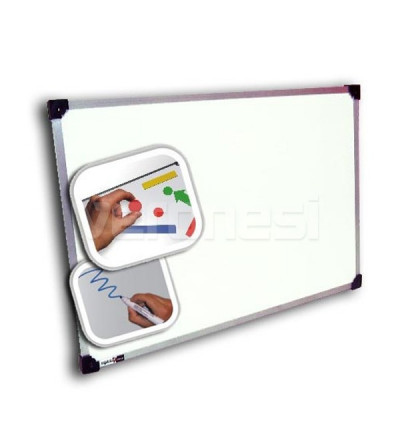 Pizarra Blanca Magnetica 90x140 Cm. Marco Plastico 12mm