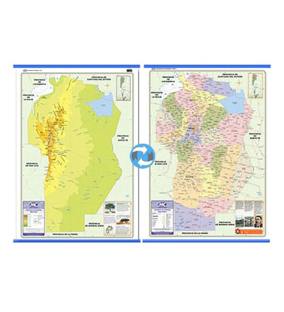 Mapa Fis./pol. Doble Faz Cordoba 72x102 Cm.