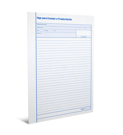 Hoja Examen F.890 X 100