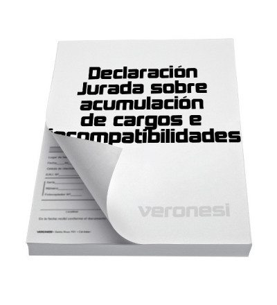 Planilla Dec.jur.cargos F.116 X 50