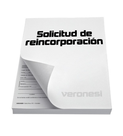 Solicitud Reincorporacion Cuat. F.865 C X 50