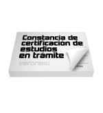 Constancia Certif.est.en Tramite F.866 A X 50