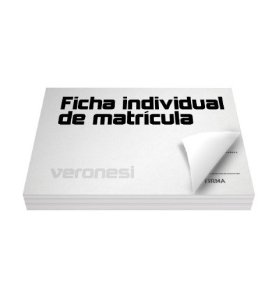 Ficha Individual Matricula  F.863 X 50