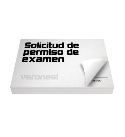 Solicitud Permiso Examen F.889 X 50