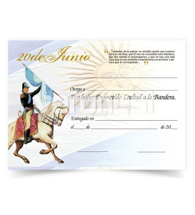 Diploma Promesa Belgrano A Caballo