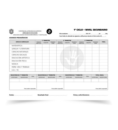 Libretas  Especiales