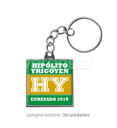 Llavero Resinado Cuadrado