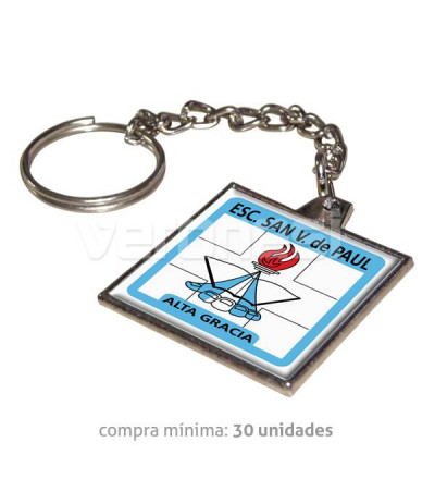 Llavero Resinado Cuadrado