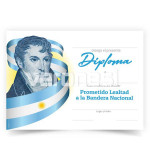 Diploma Belgrano Con Bandera