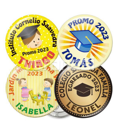 Boton C/prendedor Egresado 4.5 Cm.