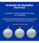 Grabado Medalla Por Linea ( Max. 10 Letras Y/o Numeros)