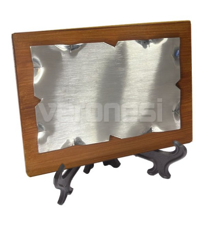 Plaqueta c/placa plateada 13x18