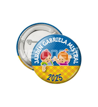 Boton prendedor personalizado Birrete plata