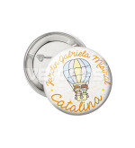 Boton prendedor Globo con Nombre 4.4 cm.