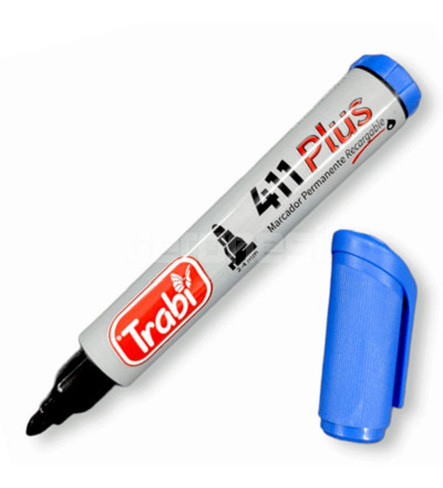 Marcador permanente Azul