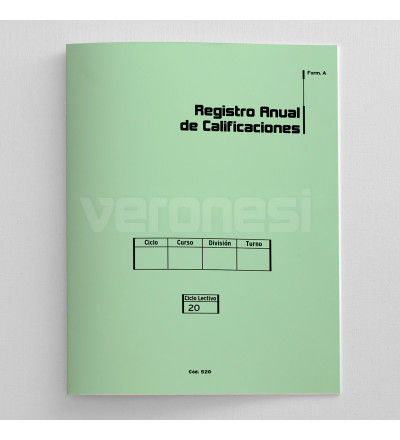 Registro Anual TRIMESTRAL sin materias