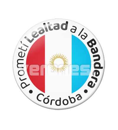 Boton Promesa Bandera Cordoba 2.5 cm