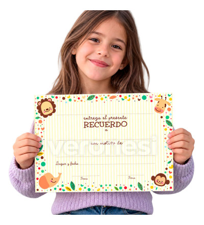Diploma Jardin Animalitos
