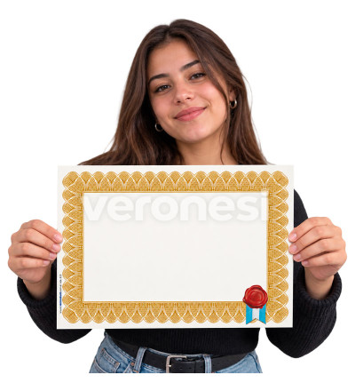 Diploma Honorifico Borde Dorado