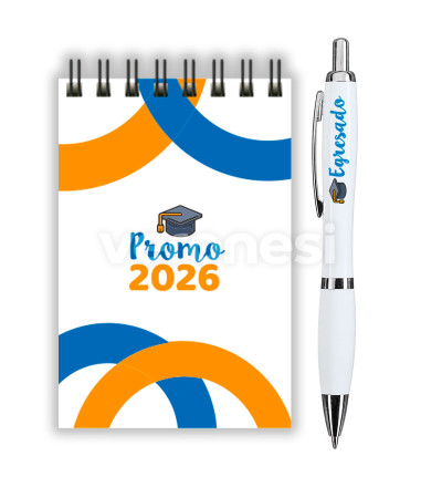 Promo Egresado (anotador+boligrafo)