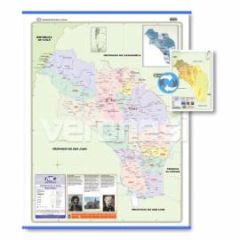 Mapa Fis./pol. Doble Faz La Rioja 72x102 Cm.