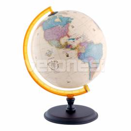 Globo Base Madera Antiguo 25 Cm.