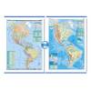 Mapa Fis./pol. Doble Faz America 95x130 Cm.