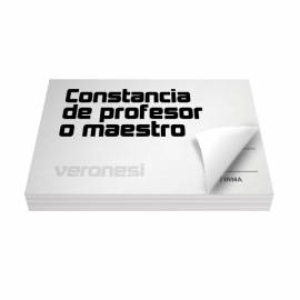 Constancia Profesor/maestro F.866 C X 50