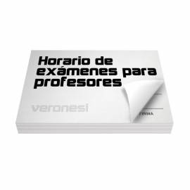 Horario Examen Profesor F.885 X 50