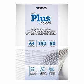 Resma Papel Plus A4 150 grs. X 50