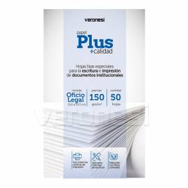 Resma Papel Plus Legal 150 grs. X 50