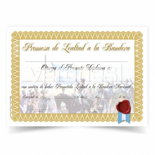 Diploma Promesa Belgrano Dorado
