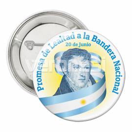Boton C prendedor Belgrano C bandera 4.5 Cm.