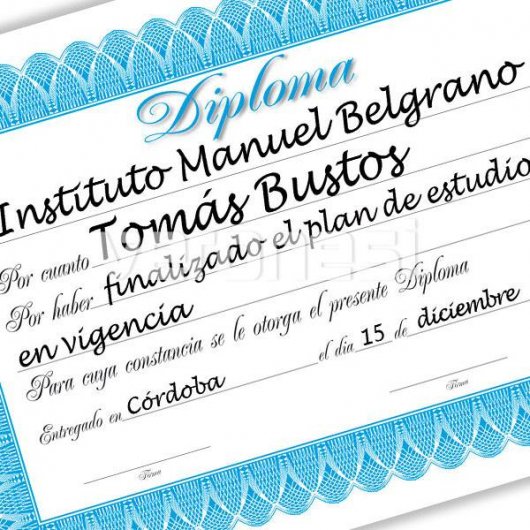 Personalizacion De Diplomas