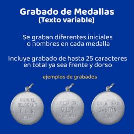 Grabado Texto Variable (hasta 25 caracteres)