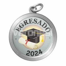 Medalla Resinada Estudio Plata