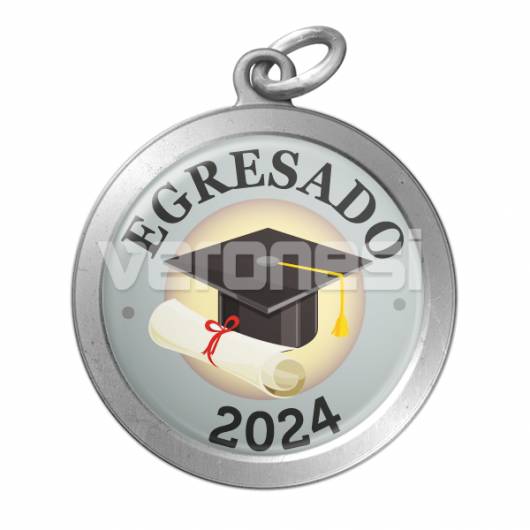 Medalla Resinada Estudio  Birrete 32 Mm