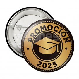 Botón c/prendedor Birrete dorado