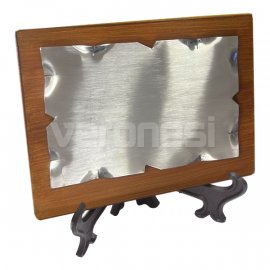 Plaqueta c/placa plateada 13x18