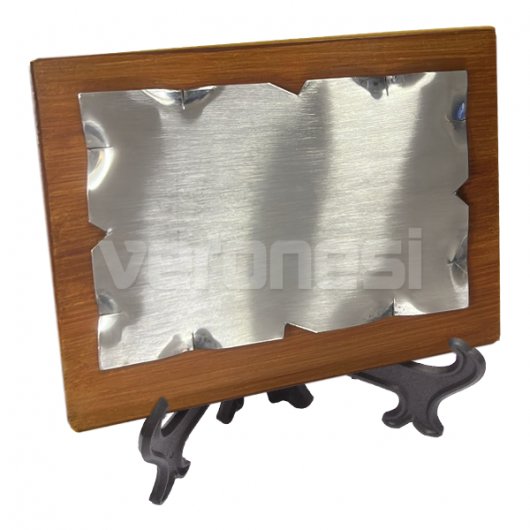 Plaqueta c/placa plateada 13x18