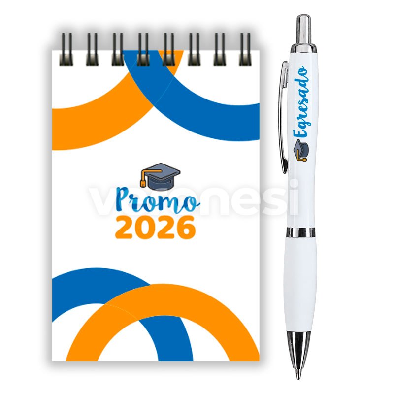 Promo Egresado (anotador+boligrafo)